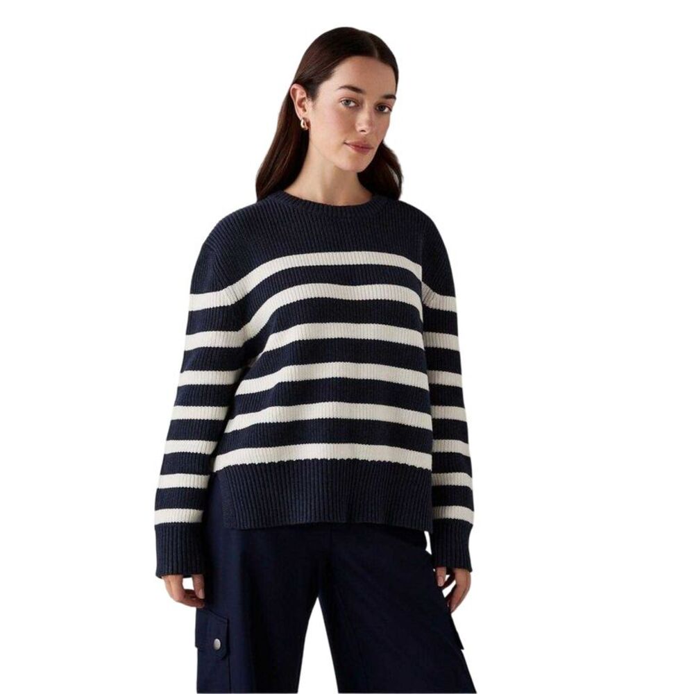 Finery Womens/Ladies Serena Striped Sweater Top / Navy